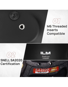 Casco Integral ILM 760 SA2020 para Carreras Automovilísticas Negro Mate L 2