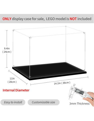 Caja de Exhibición Acrílica LILIKAKA para LEGO 76419 36x28x24cm