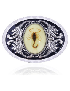 Hebilla de Cinturón Ovalada LAXPICOL Plata 9.5x7cm