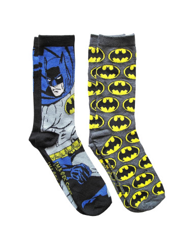 Calcetines de Hombre Batman DC Comics 2 Pares Talla 6-12