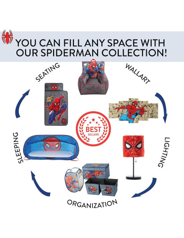 Lámpara Proyector LED Spiderman Idea Nuova 13.97cm Luz Nocturna