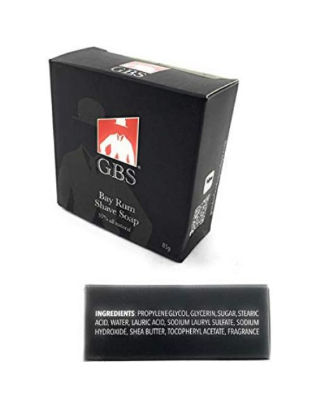Jabón de Afeitar Natural G.B.S Bay Rum 100g - Espuma Rica