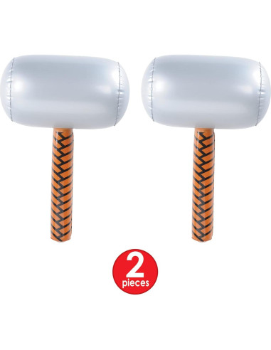 Martillos Inflables Beistle 2 Piezas 45.72 cm Fiesta Héroes