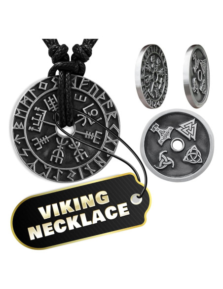 Collar Vikingo de Doble Cara Tesorrio con Amuletos Nórdicos