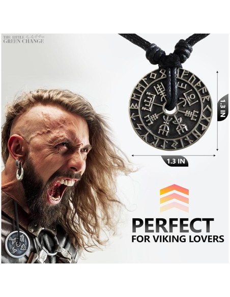 Collar Vikingo de Doble Cara Tesorrio con Amuletos Nórdicos