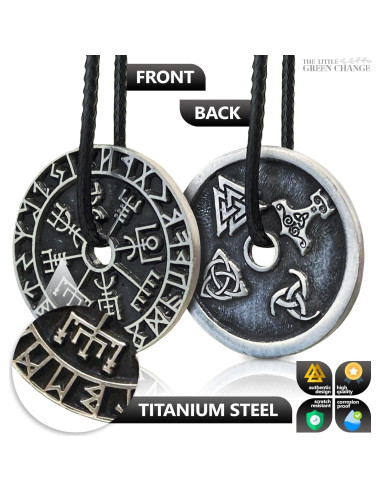 Collar Vikingo de Doble Cara Tesorrio con Amuletos Nórdicos