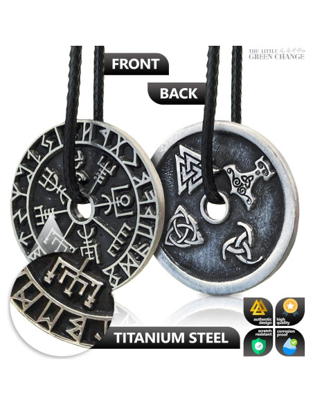 Collar Vikingo de Doble Cara Tesorrio con Amuletos Nórdicos