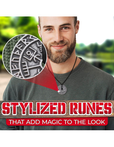 Collar Vikingo de Doble Cara Tesorrio con Amuletos Nórdicos