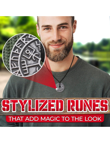 Collar Vikingo de Doble Cara Tesorrio con Amuletos Nórdicos