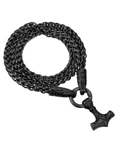 Collar Vikinga Prosteel Martillo de Thor Acero Inoxidable 71cm