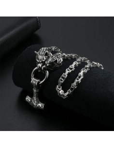 Collar Vikingos OIDEA Martillo de Thor Acero Inoxidable 61 cm 2