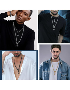 Collar Vikinga Prosteel Martillo de Thor Acero Inoxidable 71cm 2