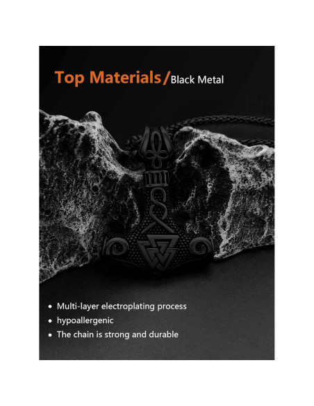 Collar Martillo de Thor Vikingo Joyería Hoyazvet Acero 18K