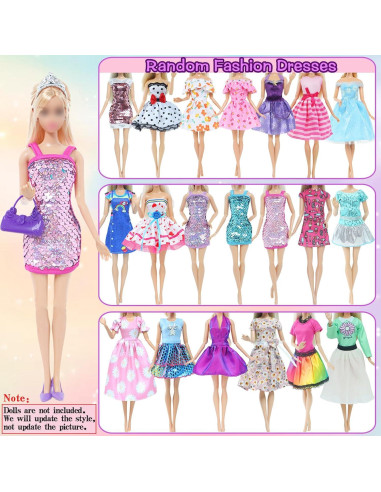65 Piezas Ropa y Accesorios para Muñecas 11.5" MCZQXW