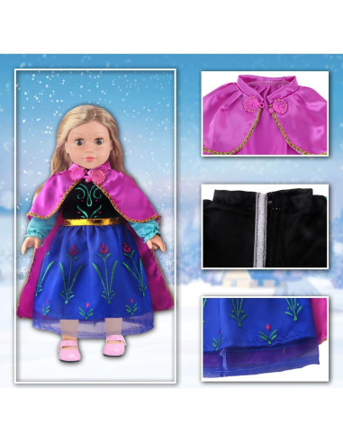 6 Conjuntos de Vestidos de Princesa 18INDC para Muñecas 45.72 cm
