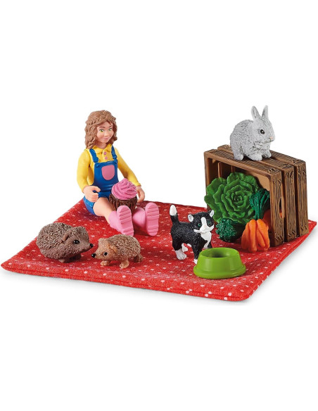Juego de Granja Schleich 26 Piezas con Picnic y Animales