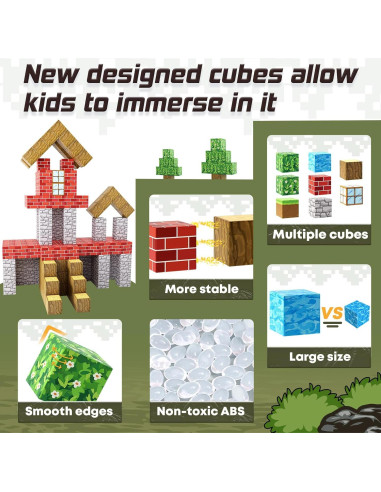 Set de 100 Bloques Magnéticos Toylogy para Niños 3+ Años