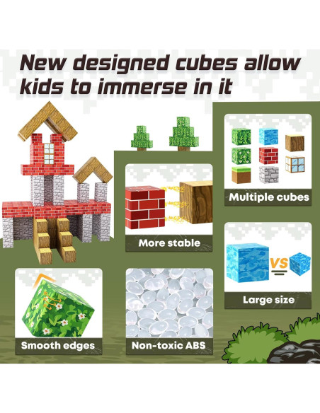 Set de 100 Bloques Magnéticos Toylogy para Niños 3+ Años