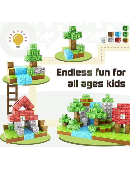 Set de 100 Bloques Magnéticos Toylogy para Niños 3+ Años