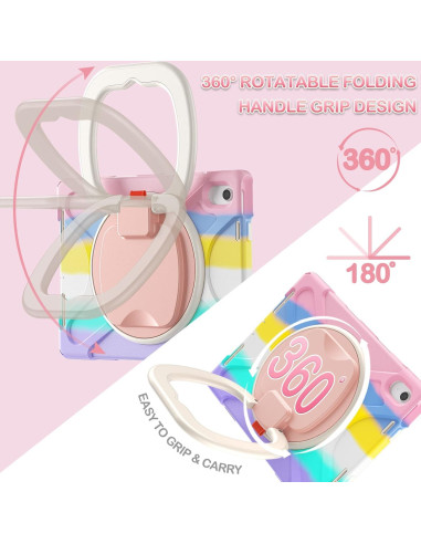 Funda BATYUE para iPad 11/10 Gen 10.9'' Rosa con Soporte