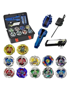 Conjunto de Batalla BX Bey - 12 Giroscopios y Lanzadores