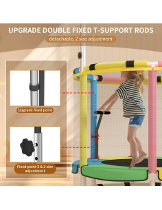 Trampolín Redondo Ajustable BLINWORLD para Niños 139.7cm 2