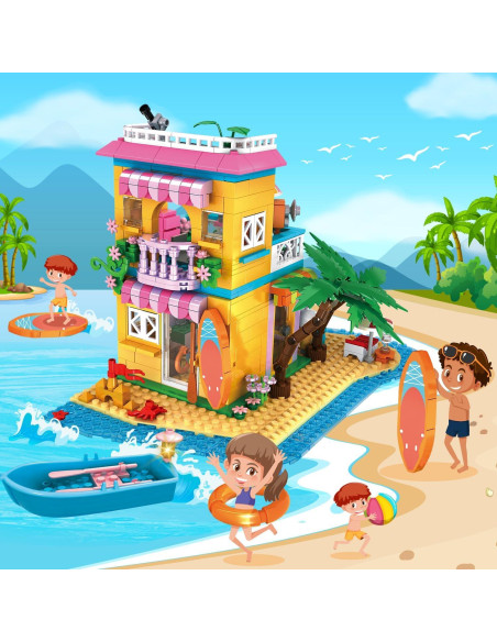 Set de Construcción Casa de Playa HOGOKIDS 586 Piezas