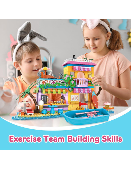 Set de Construcción Casa de Playa HOGOKIDS 586 Piezas