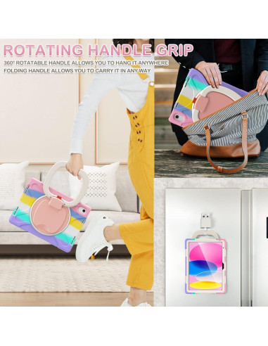 Funda BATYUE para iPad 11/10 Gen 10.9'' Rosa con Soporte