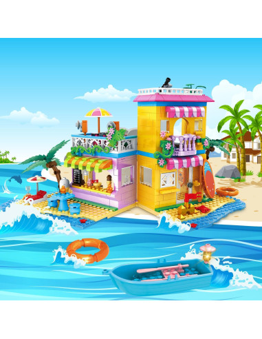 Set de Construcción Casa de Playa HOGOKIDS 586 Piezas