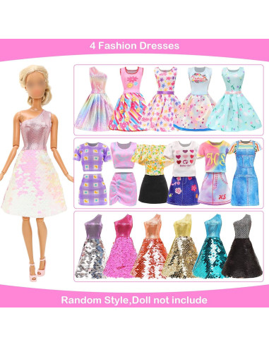 33 Piezas Ropa y Accesorios para Muñecas 29 cm BEABARZA