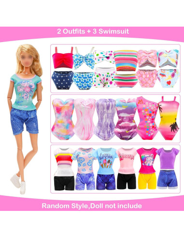 33 Piezas Ropa y Accesorios para Muñecas 29 cm BEABARZA