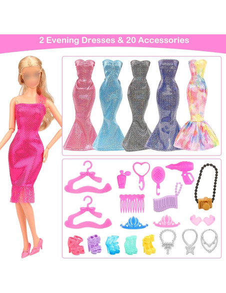 33 Piezas Ropa y Accesorios para Muñecas 29 cm BEABARZA