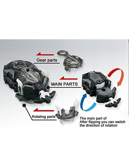 Conjunto de Juguetes Giroscopio Bey Battling Top Burst 10 Tops 3 Lanzadores