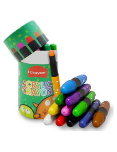 Crayones Retorcidos iCrayon 12 Colores No Tóxicos Lavables