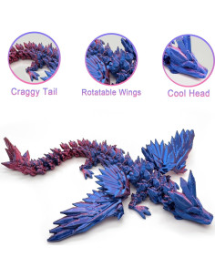 Dragón Articulado Impreso en 3D - Huevo Sorpresa Púrpura 2