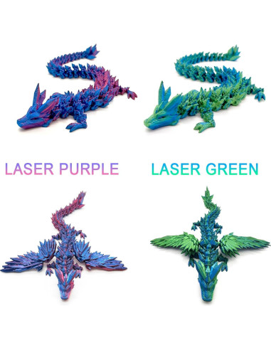 Dragón Articulado Impreso en 3D - Huevo Sorpresa Púrpura