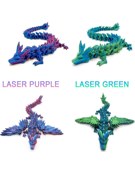 Dragón Articulado Impreso en 3D - Huevo Sorpresa Púrpura