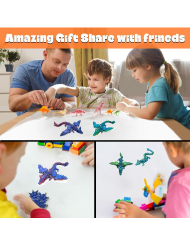 Dragón Articulado Impreso en 3D - Huevo Sorpresa Púrpura