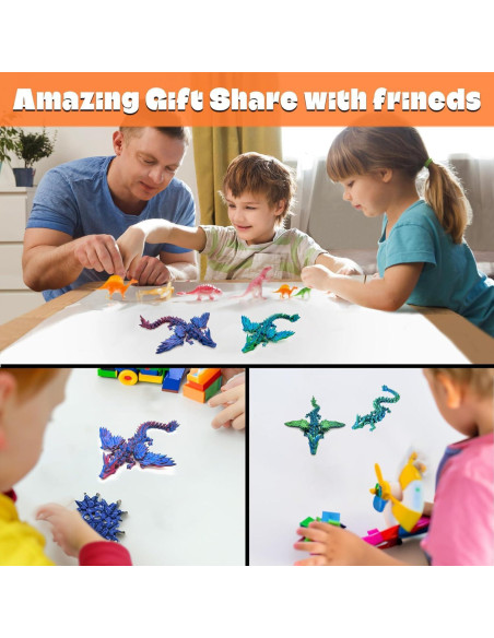 Dragón Articulado Impreso en 3D - Huevo Sorpresa Púrpura