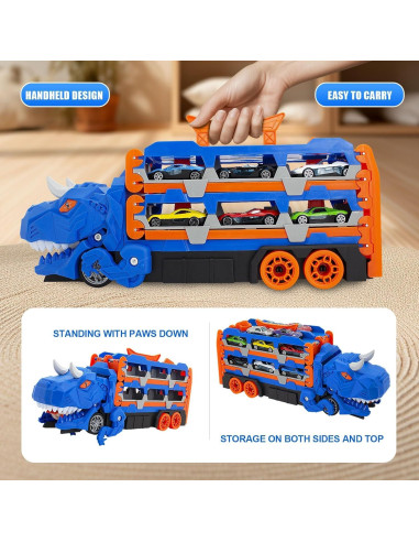 Pista de Carreras Dinosaurios BYFWH con 12 Coches 157.5 cm