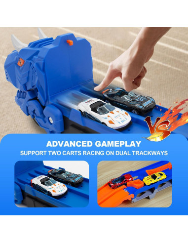 Pista de Carreras Dinosaurios BYFWH con 12 Coches 157.5 cm