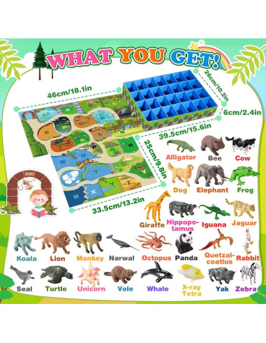 Juguete de Animales de Granja SnapGlowz - 26 Piezas para Niños