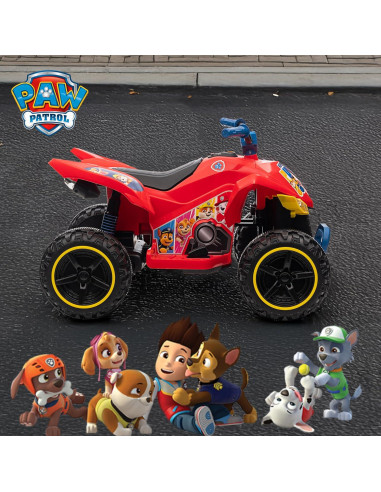 ATV 12V Paw Patrol Rojo para Niños - Juguete de Paseo Duradero