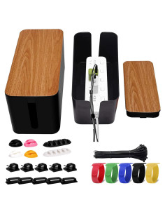 Caja de Gestión de Cables YUANYE 2 Paquetes con Clips