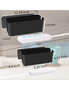 Caja de Gestión de Cables YUANYE 2 Paquetes con Clips 2