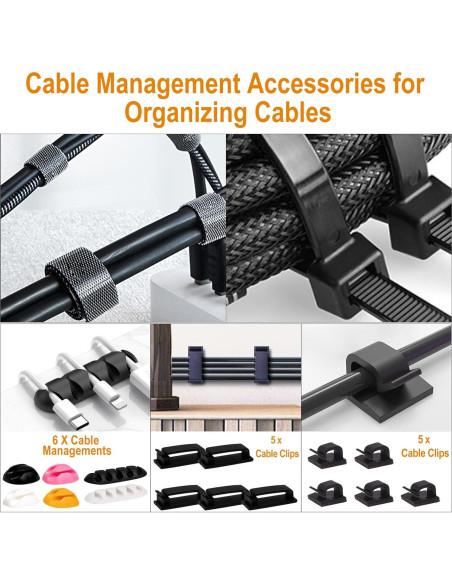 Caja de Gestión de Cables YUANYE 2 Paquetes con Clips Caja de Gestión de Cables YUANYE 2 Paquetes con Clips
