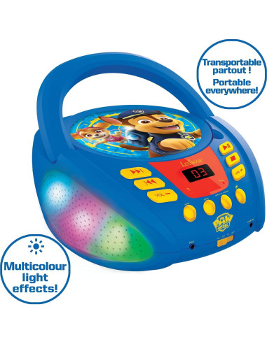 Reproductor de CD Bluetooth Lexibook Patrulla Canina 1.31 kg