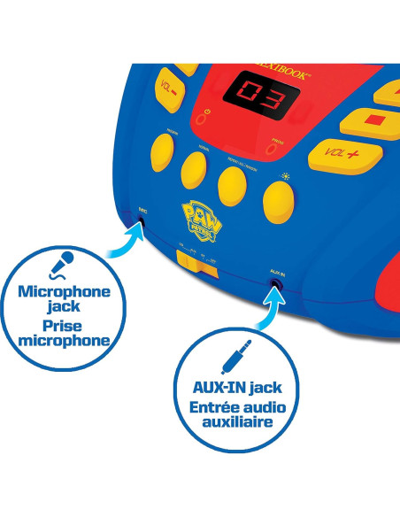 Reproductor de CD Bluetooth Lexibook Patrulla Canina 1.31 kg