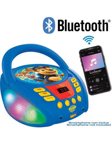 Reproductor de CD Bluetooth Lexibook Patrulla Canina 1.31 kg